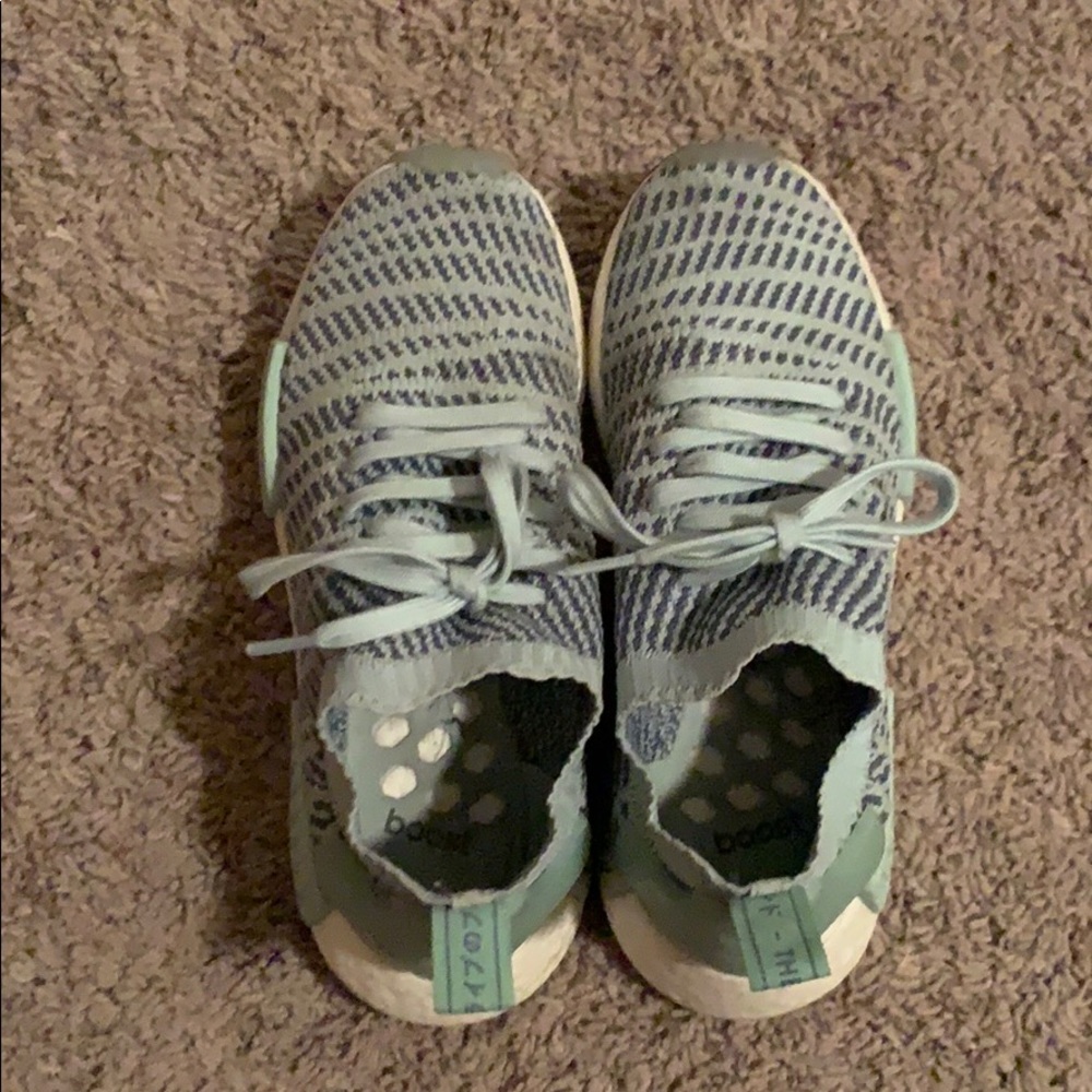Adidas nmd sneakers teal and mint